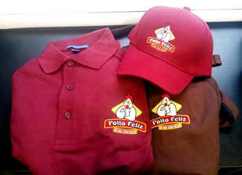 bordado de logos en gorras, polos, camisas en Houston, uniformes para restaurantes, compa�ias, negocios e iglesia